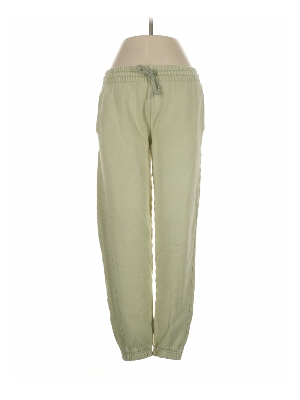 TNA Aritzia Cozy AF Fleece Light Sage Green Drawstring Jogger Pants